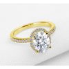 Classic Oval Pure Gold Engagement Ring