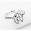 Classic Oval Pure Gold Engagement Ring - Image 2