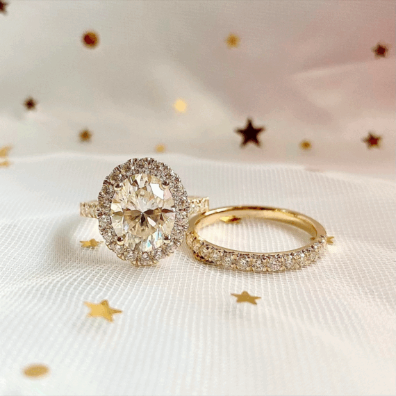 Lovita Oval Pure Gold Bridal Set