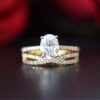 Misty Oval Bridal Set