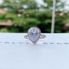 Whisper Thin Pear Gold Engagement Ring