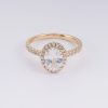Classic Oval Pure Gold Engagement Ring - Image 3