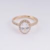 Classic Oval Pure Gold Engagement Ring - Image 3