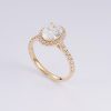 Classic Oval Pure Gold Engagement Ring - Image 4