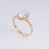 Classic Oval Pure Gold Engagement Ring - Image 4