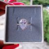 Whisper Thin Pear Gold Engagement Ring - Image 3