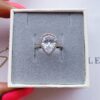 Whisper Thin Pear Gold Engagement Ring - Image 2