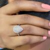 Ellora Double Halo pear Engagement Ring - Image 3
