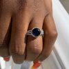 Fire Sapphire Engagement Ring - Image 2