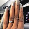 Round Three Stone Engagement Ring - Image 3