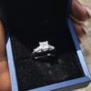 Three stone Princess Cut Engagement Ring - Image 4