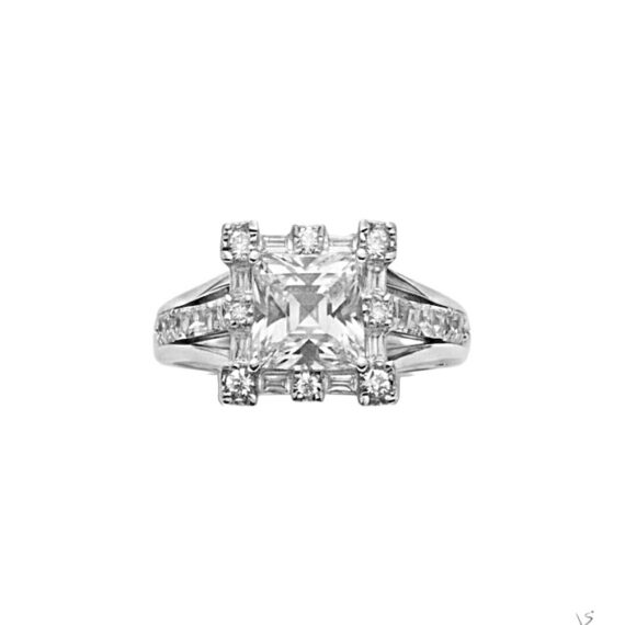 Asanwa Cubic Zirconia Engagement Ring