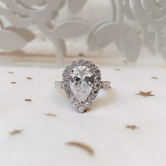 Majestic Pear Engagement Ring