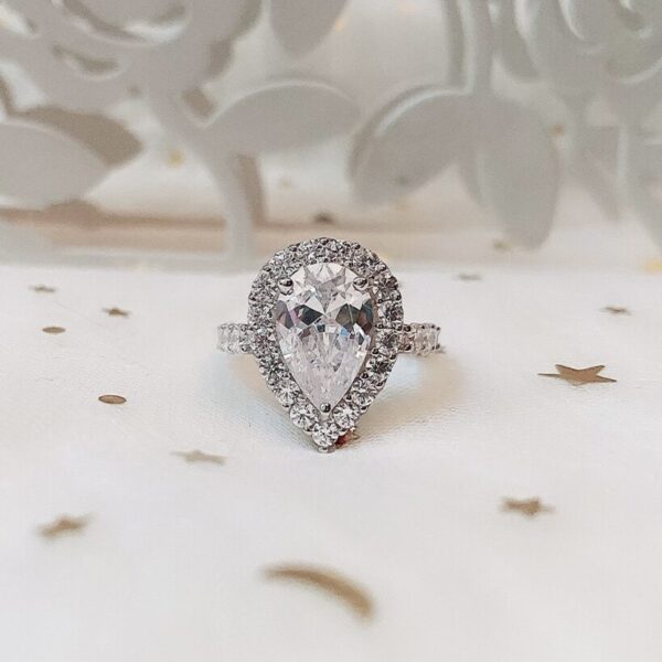 Majestic Pear Engagement Ring