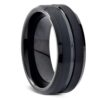 Timi 8mm Black Wedding Band