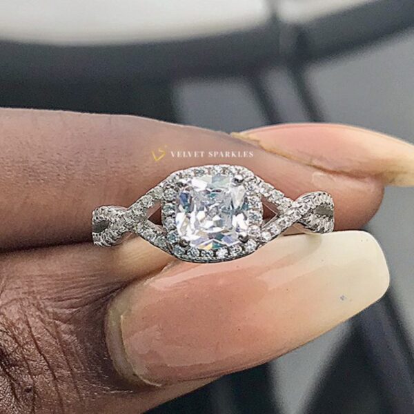 Everly Criss Cross Engagement Ring - Image 2
