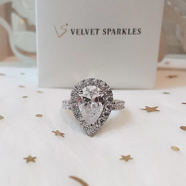 Majestic Pear Engagement Ring - Image 4