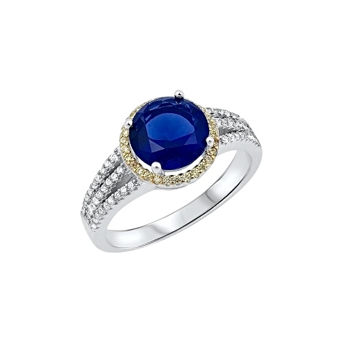 Fire Sapphire Engagement Ring