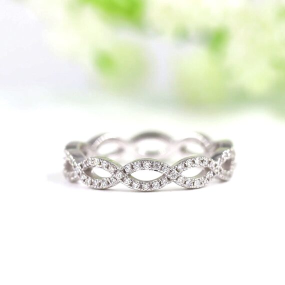Clara Pure Gold Infinity Eternity Wedding Band