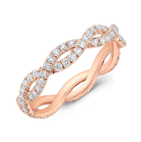 Clara Pure Gold Infinity Eternity Wedding Band - Image 4