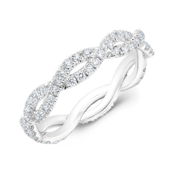 Clara Pure Gold Infinity Eternity Wedding Band - Image 3