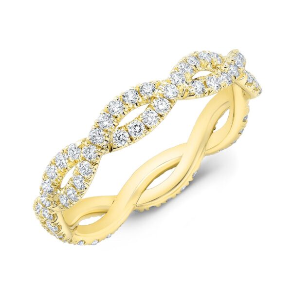 Clara Pure Gold Infinity Eternity Wedding Band - Image 2