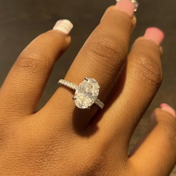 Mimi Moissanite Engagement Ring