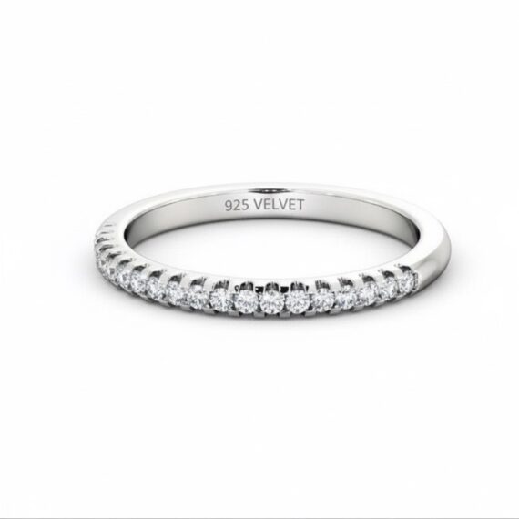 Tanya Half Eternity Moissanite Band