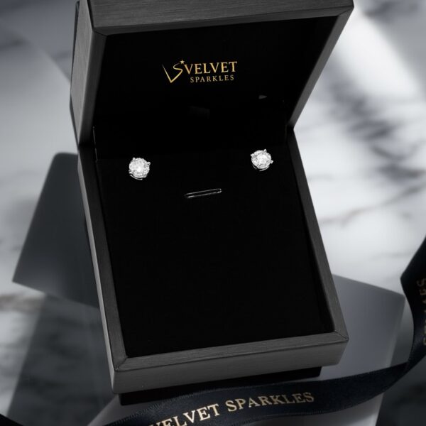 Emily 1CT Moissanite Stud Earrings - Image 3