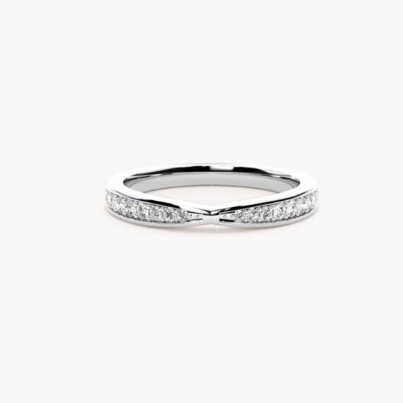 Melody Contour Solid Gold Wedding Band