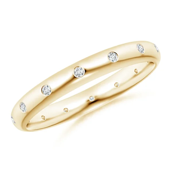 Cambridge Flush Set Solid Gold Wedding Band - Image 2