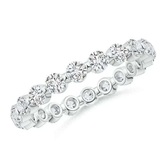 Floating Eternity Solid Gold Wedding Band