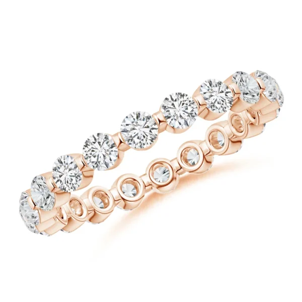 Floating Eternity Solid Gold Wedding Band - Image 3