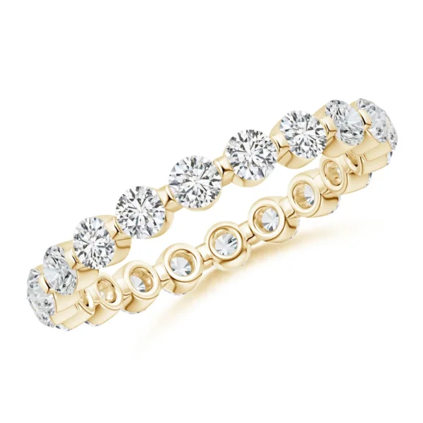 Floating Eternity Solid Gold Wedding Band - Image 2