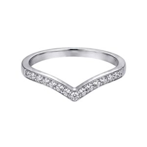 Ophelia Wishbone Moissanite Band