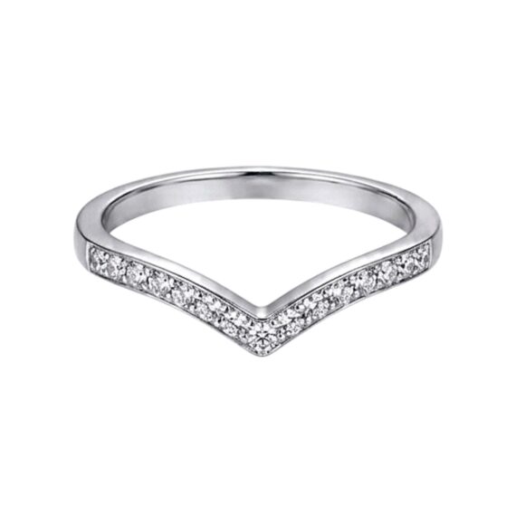 Ophelia Wishbone Moissanite Band