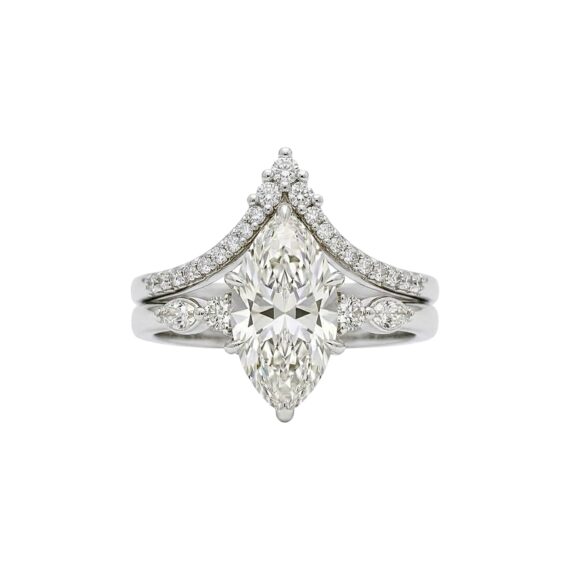 Cicily 4CT Marquise Trilogy Bridal Set